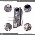 Arduino Nano V3 ATmega328P CH340 USB Development Board with Cable – Compatible with Arduino IDE. 
