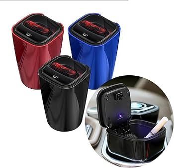 Car LED Ashtray Garbage Coin Storage Cup Container Cigar Ash Tray Car Styling Universal Size