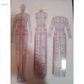Clothing Design Drawing Template Ruler 4 Models Template for Drafting DIY Quilting Sewing Clothing. 