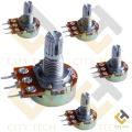 2Pcs- 3 Pin 50K Potentiometer Panel Mount 50K Ohm 1/2 Watt 3 Terminal Single Gang Linear Taper Rotary Potentiometer 50K Ohm Adjustable Variable Resistor Potentiometer Pot Electrical Circuitry & Parts. 