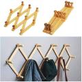 Wooden Wall Mounted Cloth Hook Adjustable Hanger wood Coat Rack Hanger.