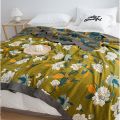 European Throw Blanket - Cotton Gauze Sofa Towel for Spring and Summer, Office Nap, Air Conditioning Blanket, King Size Bedspread. 