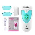 VGR V-722 2In1 Rotary Women Epilator Electric Face Hair Removal Lady Shaver Leg Depilation Body Depilatory Rose Red. 