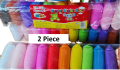 Magic Clay Non Toxic Dough for Kids Play with Plastic Tools (12 Colors) 1 packet. 