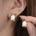Elegant Premium Faux Pearl Earrings Fashion Studs Earrings Dangle Earrings Korean Style Pearl Rabbit Stud Earrings Wedding Party Ear Jewelry Accessories Girls.
