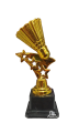 Badminton Trophy For Tournament - Gold Color - 8 Inches - Reward Excellence In Badminton With This Elegant Trophy. 