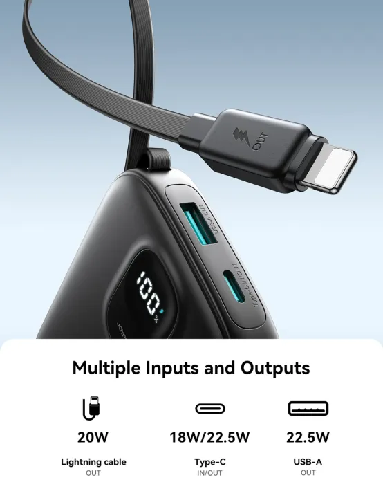 Joyroom%20JR-PBF18%2022.5W%20Powerbank%2010000mAh%20With%20Lightning%20Cable%20-%20Black%20-%20Image%206