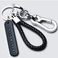 Anti-Lost Car Key Pendant Split Rings Keychain Phone Number Card Keyring Auto Vehicle Key Chain Car Accessories. 