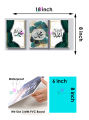 3-Piece Modern Floral & Abstract PVC Wall Art Set - Waterproof 3mm Board Home Decor.