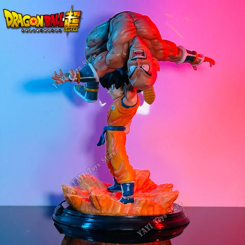 HQS-figuras de acción de Dragon Ball Z DBZ, Son Goku VS Nappa, Anime