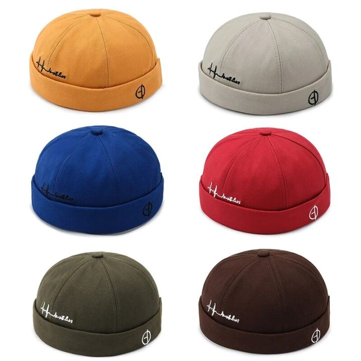 Fashion%20Men%20Cotton%20Docker%20Cap%20Skullcap%20Retro%20Brimless%20Hip%20Hop%20Hats%20Multipurpos%20Portable%20Solid%20Color%20Adjustable%20Soft%20Top%20Hats%20-%20Image%202