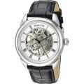 Invicta Men's Specialty 42mm Stainless Steel and Leather Mechanical Hand Wind Watch, Silver, Gold, Black (Model 23533, 31306).