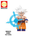 WM6178 Dragon ball Building Blocks Goku Black Son Goku Gohan Master Roshi Jiren Gogeta Gold Frieza Japanese Anime Mini Building Blocks Kids Toys 8pcs/set.