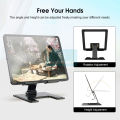 Doomhot Tablet Stand Stable Tablet Holder Universal Folding Desktop Tablet Computer Holder Portable Foldable Adjustable Angle Carbon Steel Tablet Phone Stand Tablets Computers Under 15 Inches.