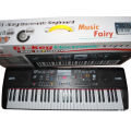 61 Keys electric piano keyboard with microphone and bandstand. 