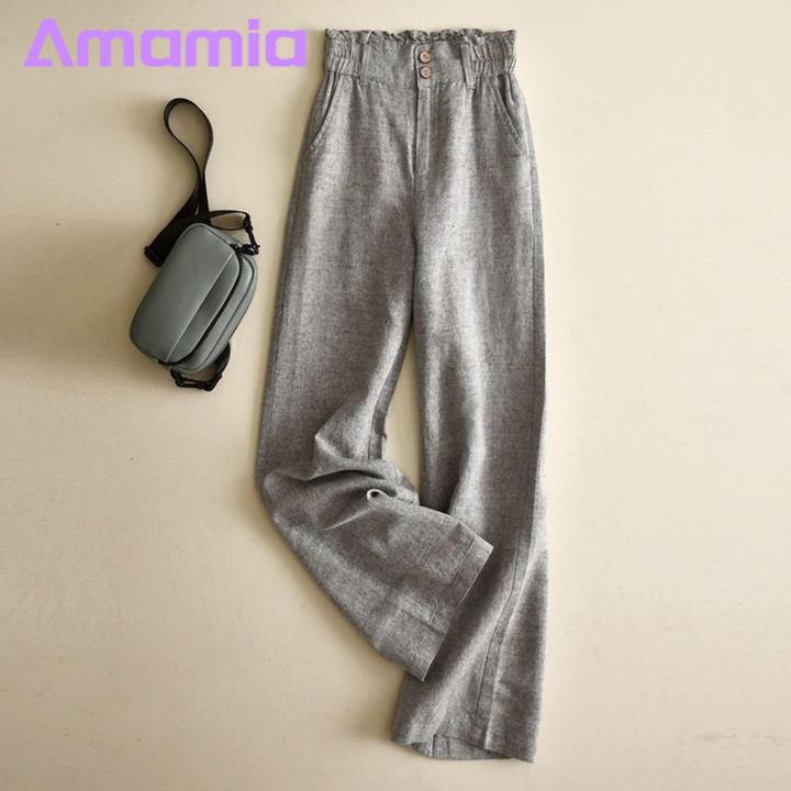 Amamia%20Loose%20Trousers%20Pockets%20Office%20Lady%20Straight%20Wide%20Leg%20Trousers%20-%20Image%208