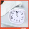 [TS] Round Analog Clock Bedside Non-ticking Alarm Clock Snooze Function for Daily Use. 