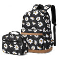 Daisy Flower School Backpack for Girls Large Capacity Student Backpack Lightweight Campus Printed Backpack for Kids Food Bag Set. 