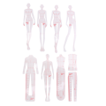 Fashion Illustration Rulers Sketching Templates Ruler Sewing Humanoid Patterns Design Clothing Measuring,Combination. 