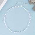 【Latest Style】 KOFSAC Summer Fashion 925 Sterling Silver Anklets For Women Beach Party Beads Ankle Chain Bracelet Foot Jewelry Girl Gifts.
