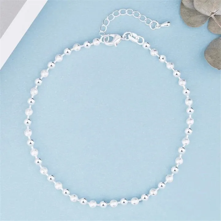 %E3%80%90Latest%20Style%E3%80%91%20KOFSAC%20Summer%20Fashion%20925%20Sterling%20Silver%20Anklets%20For%20Women%20Beach%20Party%20Beads%20Ankle%20Chain%20Bracelet%20Foot%20Jewelry%20Girl%20Gifts%20-%20Image%203