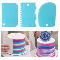 Cake Scraper Edge DIY Scraper Cake Decorating Fondant Pastry Cutters Baking Spatula Tools Molds 3 PCS.
