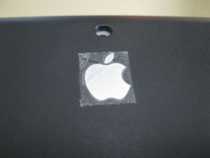 Apple Logo Sticker Badge silver colour metal logo