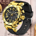 LIGE New Digital Watches For Men FOXBOX Top Luxury Dual Display Watch Men Fashion LED Display Clock Male Chronograph Wristwatch. 