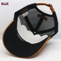 Brown Velvet Fabrics Embroidery Premium Mesh Air Half Net Cap.