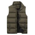 【Trending in Fashion】 Men's Jacket Winter Warm Coats for Men Thickened Stand Collar Down Vest Oversized Jackets Puffer Vest Sleeveless Zipper Coat. 
