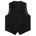 【Alien Alien】 Black Solid Rayon Polyester Men Suit Vest Wedding Party Formal Khaki Blue Red Business Blazer Slim Waistcoat Gilet Dropshipping. 