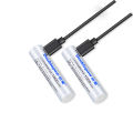 Doublepow AAA Size 1.5V 1000mWh High Capacity Li-ion Rechargeable Battery with Built-in Micro USB Charging Port & LED Indicator Facility (2 Pieces Pack) - High-Energy Replacement for Dry Cells 1.5V AAA Solutions - 2 Pieces. 