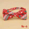 Men's Christmas Bow Ties Cotton Festival Theme Tie Snowflake Christmas Tree Pattern Mens Bow Tie Christmas Party Gift for Men. 