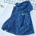 New autumn children Waterproof Windbreaker boys detachable outdoor windbreaker plush jacket coat winter thicken hooded clothes. 