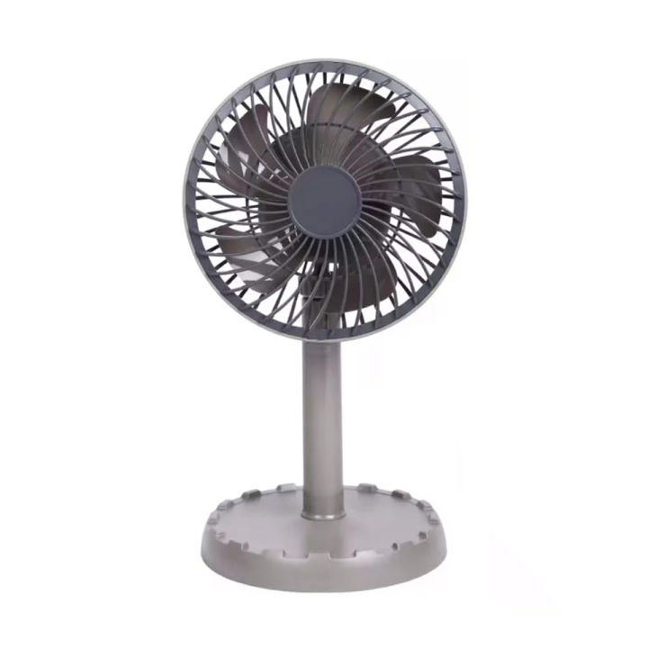 Joy Super JY-2218 Professional Rechargeable Portable Mini Table Fan Strong Wind Left to Right Oscillating Angle 45 Degrees - AC/DC