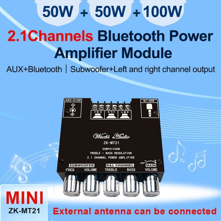 ZK-MT21%202.1%20Channel%20Bluetooth%205.0%20Subwoofer%20Amplifier%20Board%2050WX2+100W%20Power%20Audio%20Stereo%20Amplifier%20Board%20Bass%20AMP%20AUX%20-%20Image%203