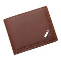 New Men's Wallet Short Wallet Youth Fashion Thin Multi Card Large Capacity Horizontal Business Soft Leather Wallet for Men.