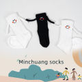 Hand in hand socks magnetic male and female baby socks cute funny smiling face tide cartoon net red handle. 
