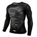 men's t-shirt long sleeve men's high stretch tights milk silk 3d digital printed t-shirt.