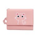 Chic Female Wallet Snap Button Faux Leather Money Bag Large Capacity Tri-fold Slim Wallet Purse. 