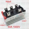 Bridge Rectifier SQL 50A 1200V Three Phase Diode AC To DC Power Rectifier Silicon Full Wave Diode 5 Terminal Rectifier Module With Heatsink. 