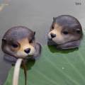 Garden Pond Floating Otter Ornament for Outdoor Garden Aquarium.