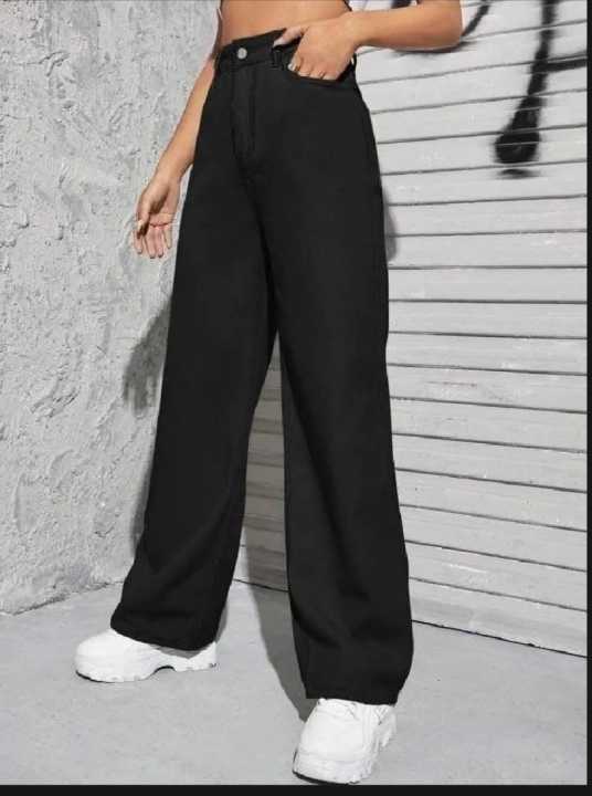 Women High Waist Wide Leg Denim Baggy Jeans | Regular Fit Jeans for Women | Jeans Pant for Women
