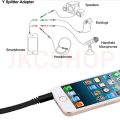 3.5mm 1 Male to 2 Female Ports Headphone Micophone Stereo Audio Cable Adapter. 
