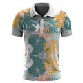 Hawaiian Plants Polo Shirt For Men Summer 3D Print Leaves Flower Short Sleeve Golf Polo Shirts Oversized Street Tops T Shirt. 