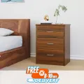 Torrie Engineered Wood MDF Laminated Board Nightstand Bed Side Table with 1 locker Drawer,  Cash Table, Bed Side Table Classic 24/16''. 