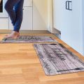 Kitchen Carpet Tableware Pattern Kitchen Runner Rug Non-slip Dirt-resistant Floor Mat Rectangle Washable Doormat Entrance.