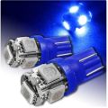 2 Pieces 5 LED SMD Parking Bulb 12v Package Universal Motorcycle Car Indicator Bright Lamp - Blue. 