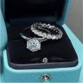 Brand Promise Ring Set Real 100% 925 Sterling Silver Diamond Engagement Wedding Band Rings for Women finger jewelry. 