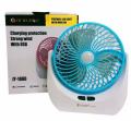 JY SUPER 1880 (RECHARGEABLE PORTABLE USB FAN) With LED Light, 2400mAh Battery 1400 mm Silent Operation 3 Blade Table Fan. 